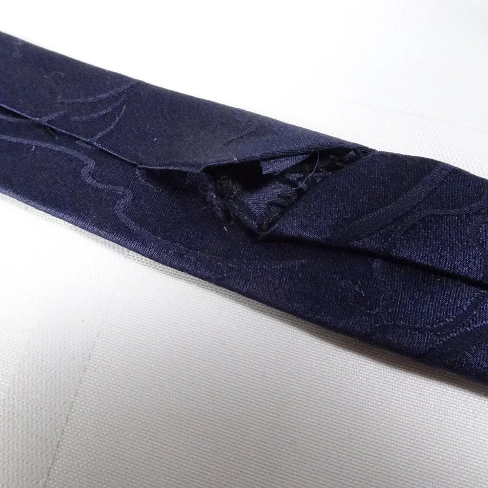 Burma Bibas Navy Multi-Color 100%‎ Silk Geometric Print Neck Tie